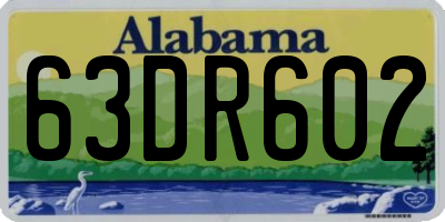 AL license plate 63DR602