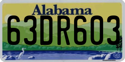 AL license plate 63DR603