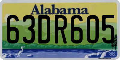 AL license plate 63DR605