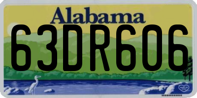 AL license plate 63DR606