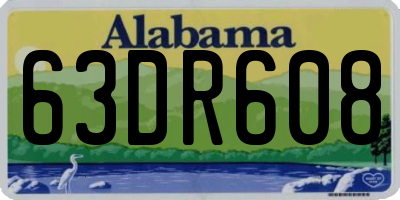 AL license plate 63DR608