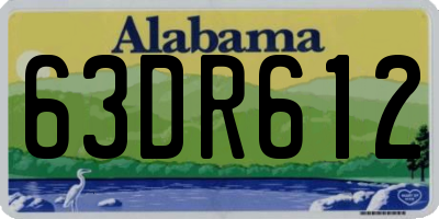 AL license plate 63DR612