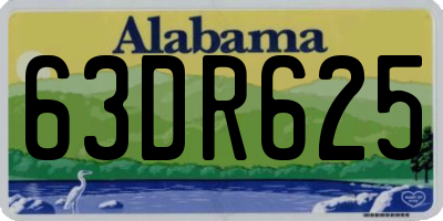 AL license plate 63DR625