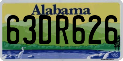 AL license plate 63DR626
