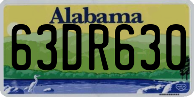 AL license plate 63DR630