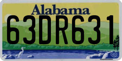 AL license plate 63DR631