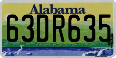AL license plate 63DR635