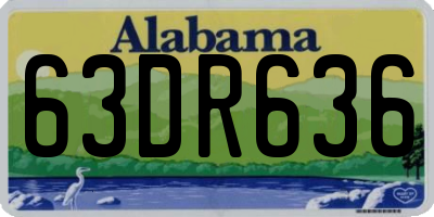 AL license plate 63DR636