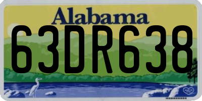 AL license plate 63DR638