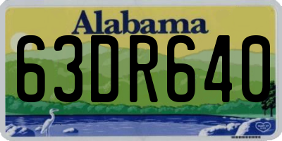 AL license plate 63DR640