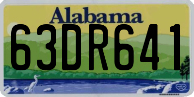 AL license plate 63DR641