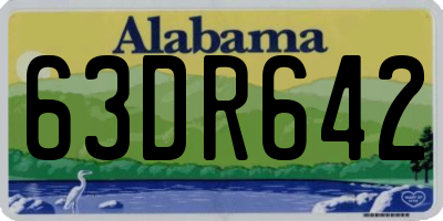 AL license plate 63DR642