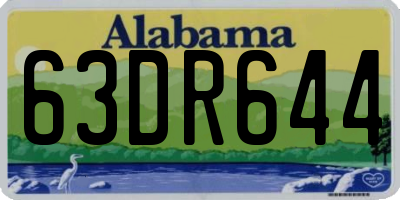 AL license plate 63DR644