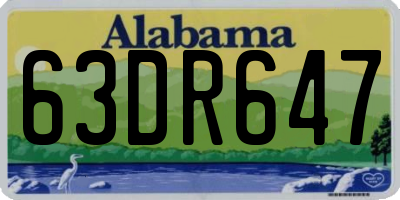 AL license plate 63DR647