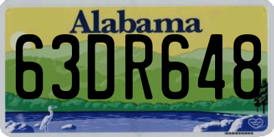 AL license plate 63DR648