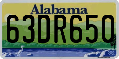 AL license plate 63DR650