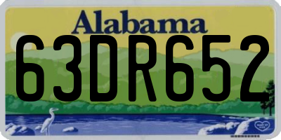 AL license plate 63DR652