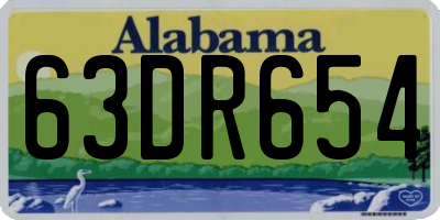 AL license plate 63DR654