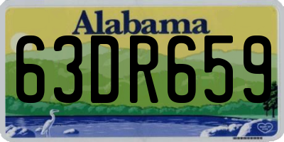 AL license plate 63DR659