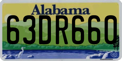 AL license plate 63DR660
