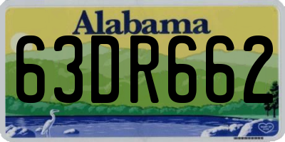 AL license plate 63DR662