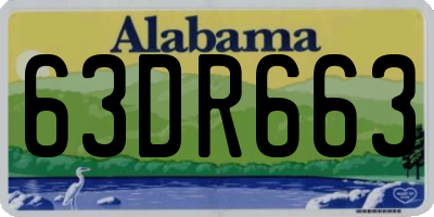 AL license plate 63DR663