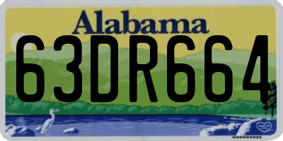 AL license plate 63DR664