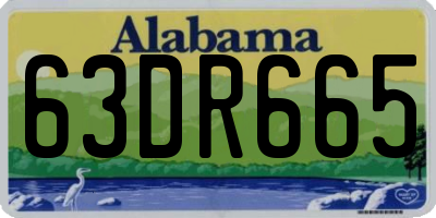AL license plate 63DR665