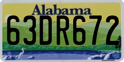 AL license plate 63DR672