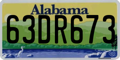 AL license plate 63DR673