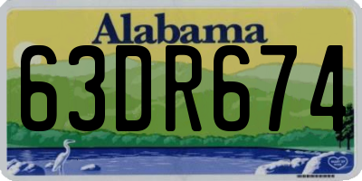 AL license plate 63DR674
