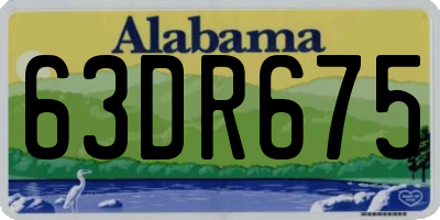 AL license plate 63DR675