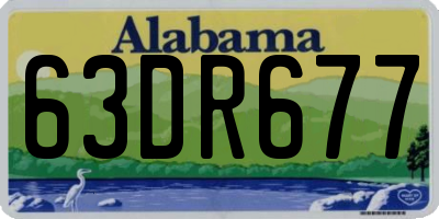AL license plate 63DR677