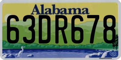 AL license plate 63DR678