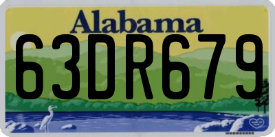AL license plate 63DR679