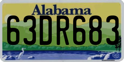 AL license plate 63DR683