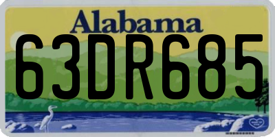 AL license plate 63DR685