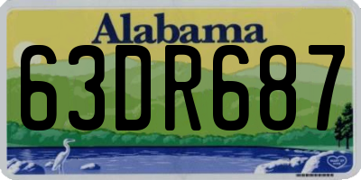 AL license plate 63DR687