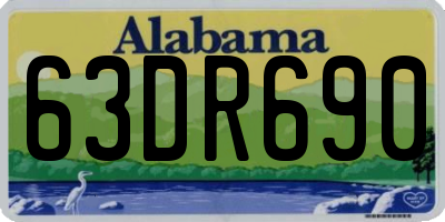AL license plate 63DR690