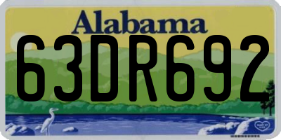 AL license plate 63DR692
