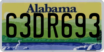 AL license plate 63DR693