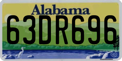 AL license plate 63DR696