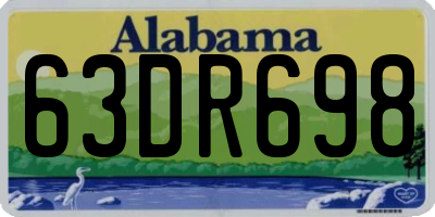 AL license plate 63DR698