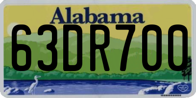 AL license plate 63DR700