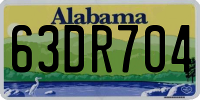 AL license plate 63DR704