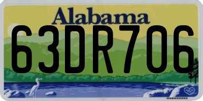 AL license plate 63DR706