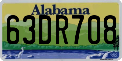 AL license plate 63DR708