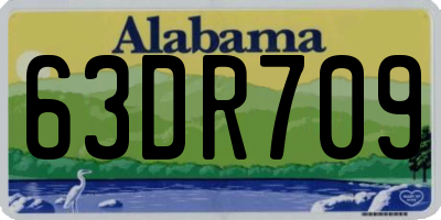 AL license plate 63DR709
