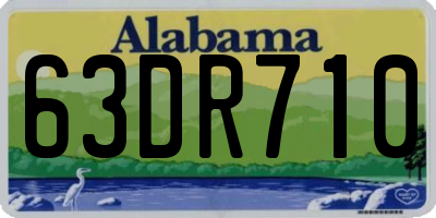 AL license plate 63DR710