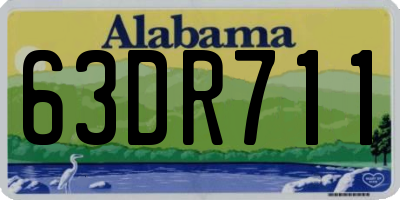 AL license plate 63DR711